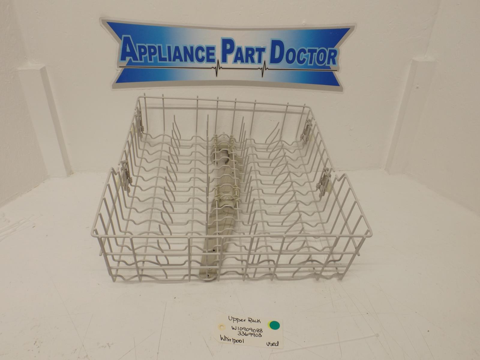 Whirlpool Dishwasher W10909088 3369903 Upper Rack Used Whirlpool Dishwasher W10909088 3369903 Upper Rack Used